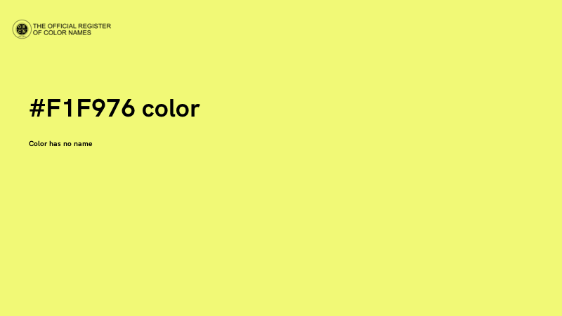 #F1F976 color image