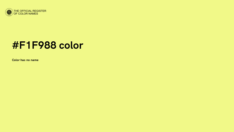 #F1F988 color image