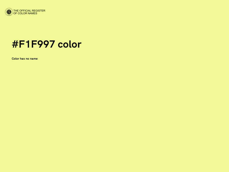 #F1F997 color image