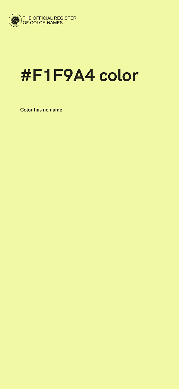 #F1F9A4 color image
