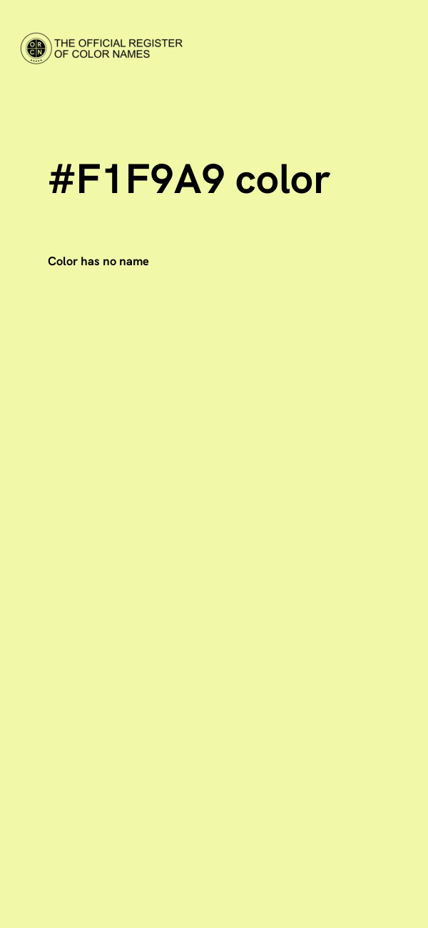 #F1F9A9 color image