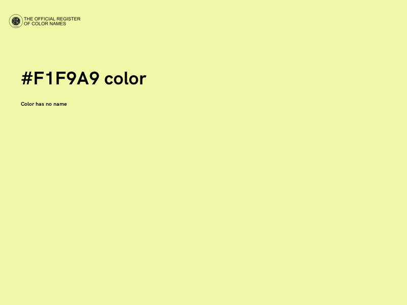 #F1F9A9 color image