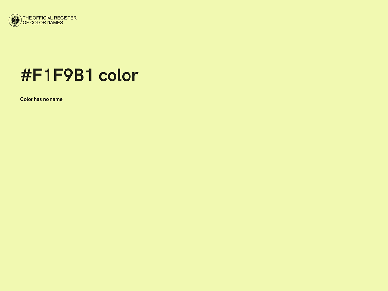 #F1F9B1 color image
