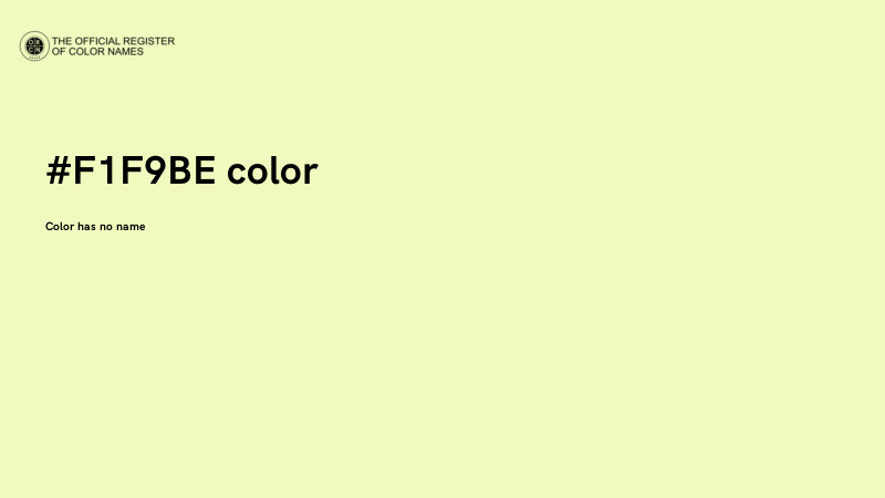 #F1F9BE color image