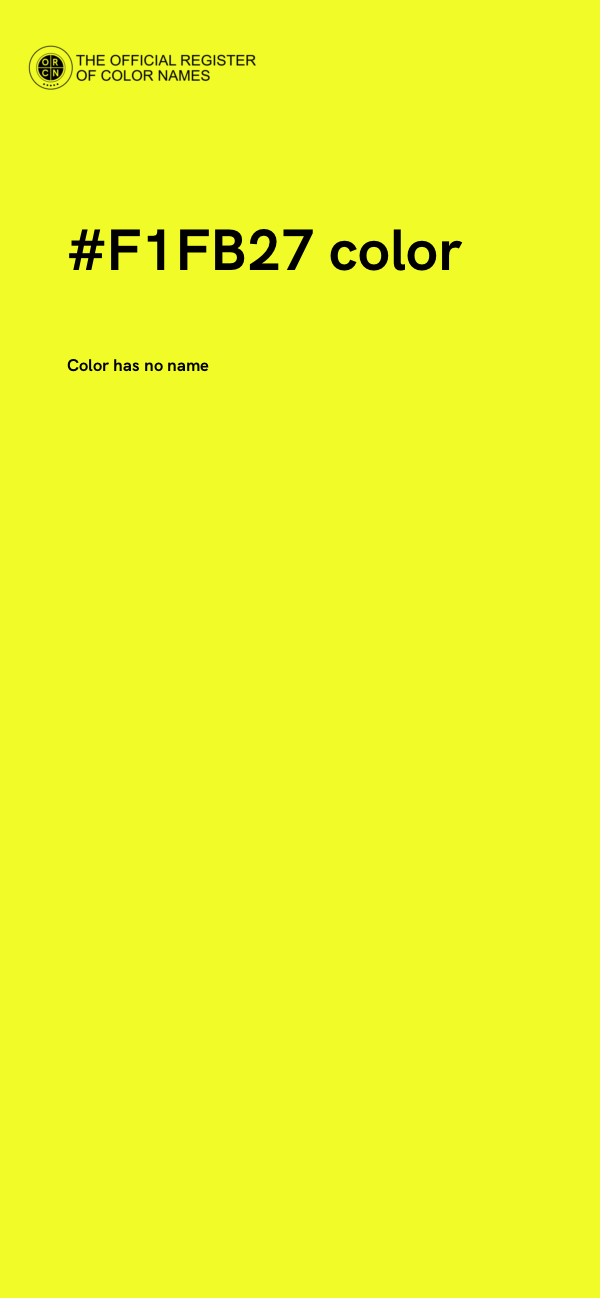 #F1FB27 color image