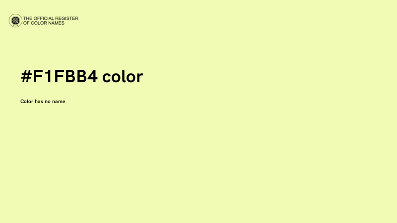 #F1FBB4 color image