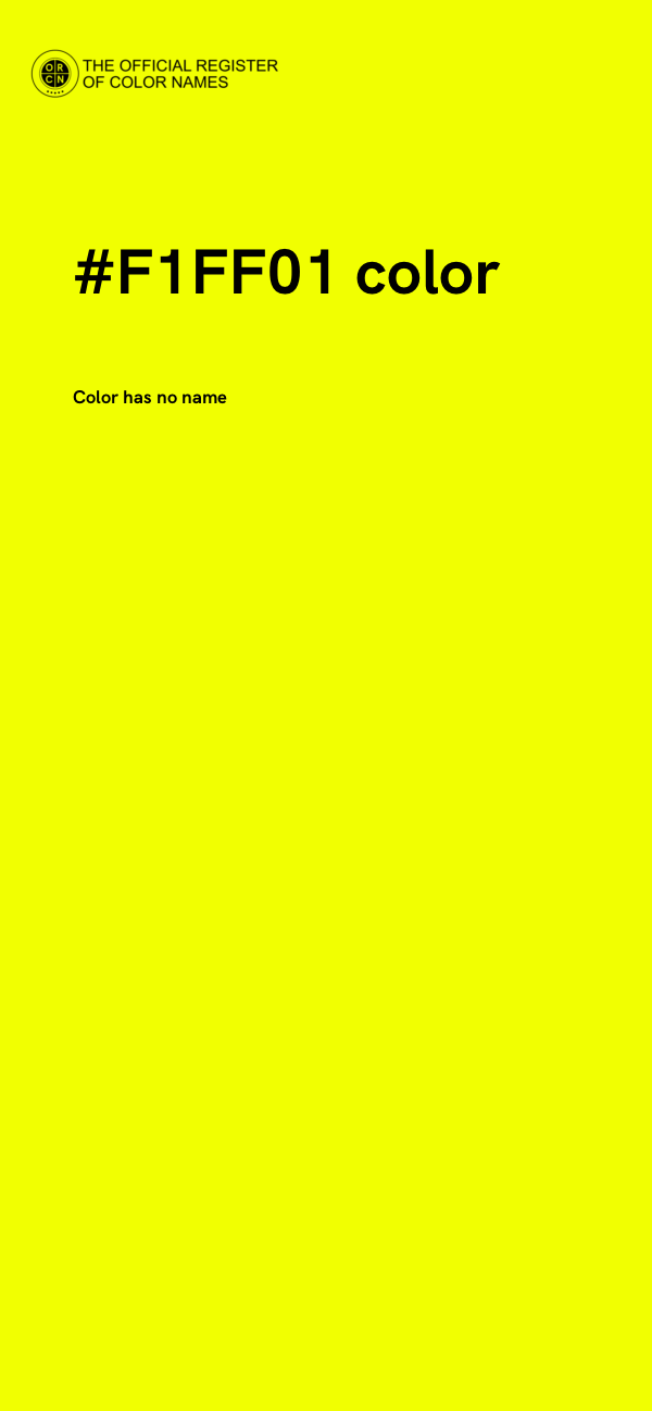 #F1FF01 color image