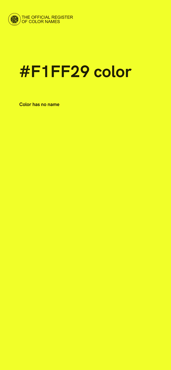 #F1FF29 color image