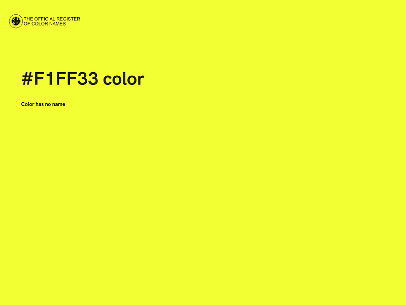 #F1FF33 color image