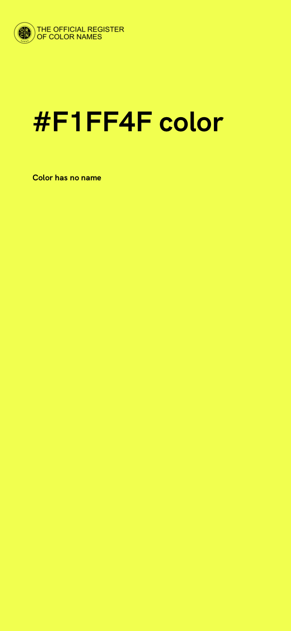 #F1FF4F color image