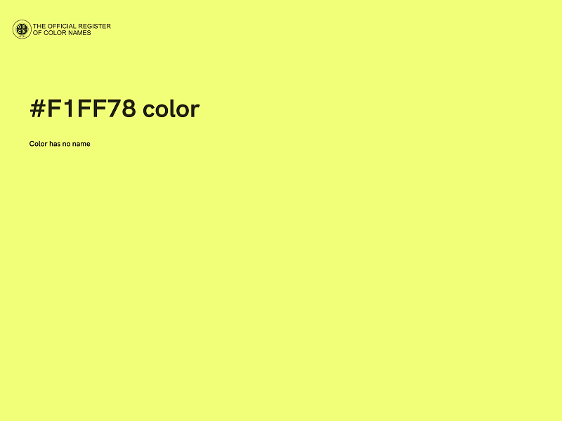 #F1FF78 color image