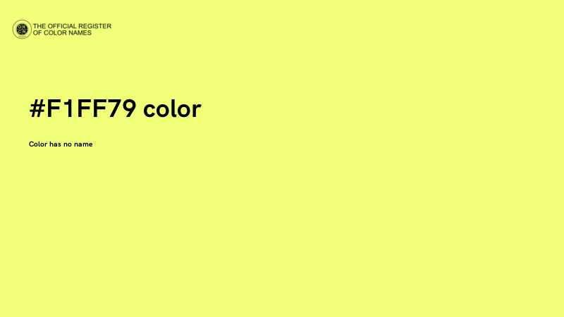#F1FF79 color image