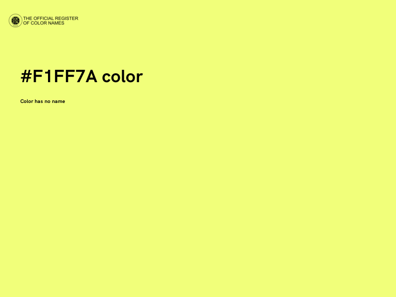 #F1FF7A color image