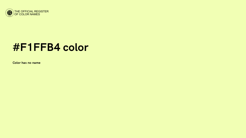 #F1FFB4 color image