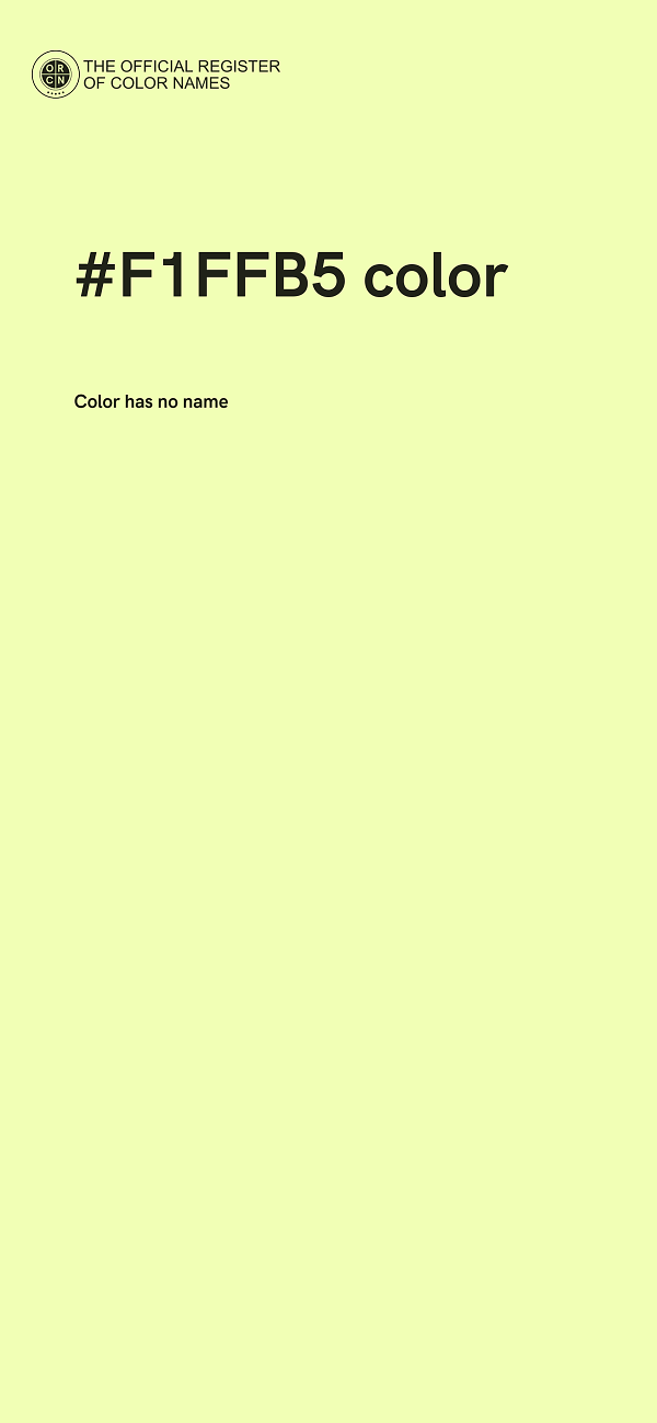 #F1FFB5 color image