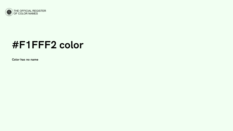 #F1FFF2 color image