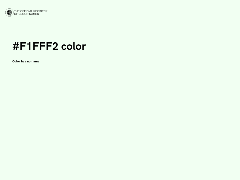 #F1FFF2 color image