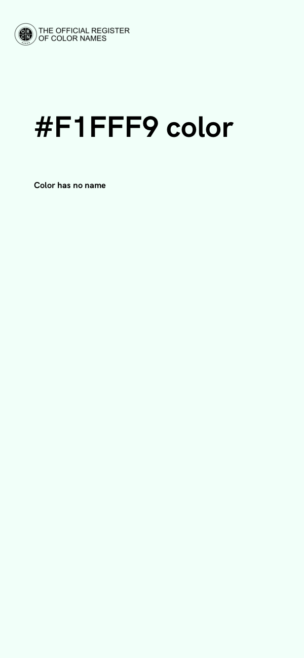 #F1FFF9 color image