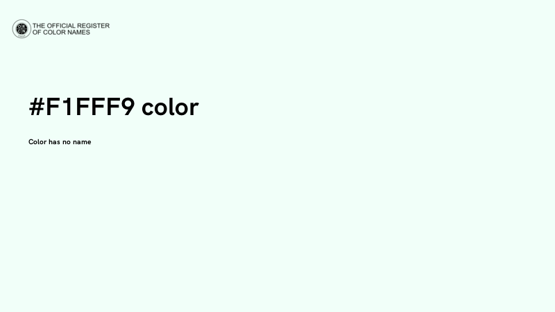 #F1FFF9 color image