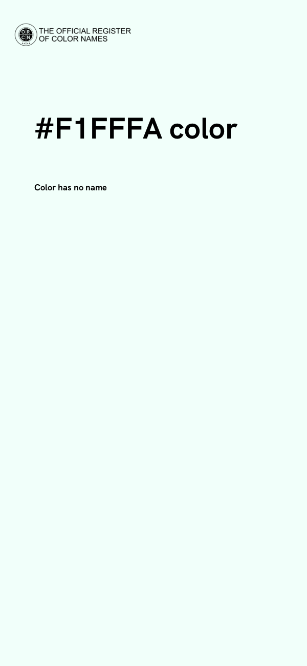 #F1FFFA color image