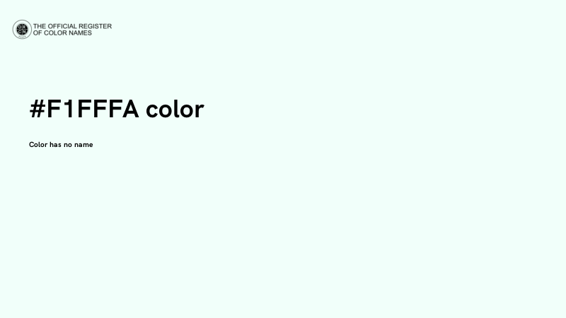 #F1FFFA color image