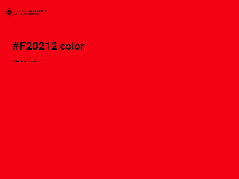 #F20212 color image