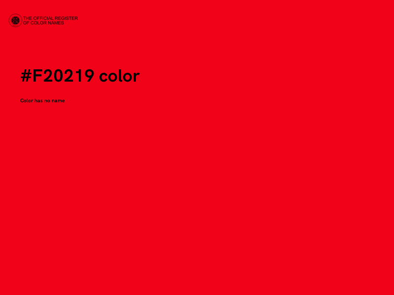 #F20219 color image