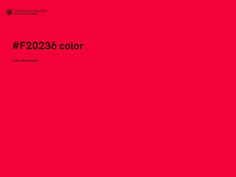 #F20236 color image