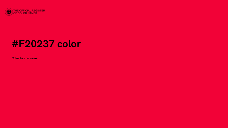 #F20237 color image