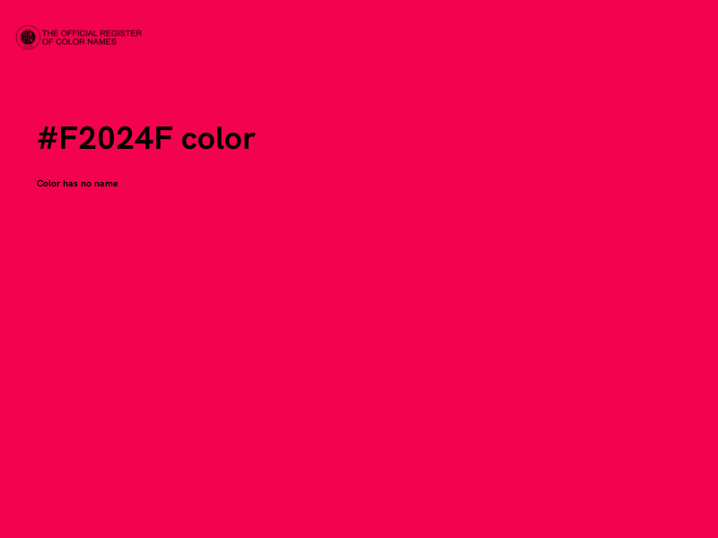 #F2024F color image