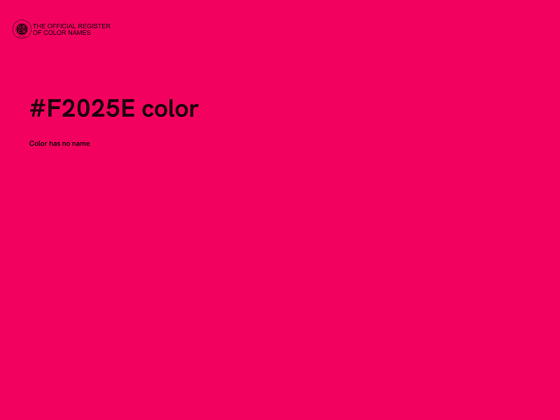 #F2025E color image