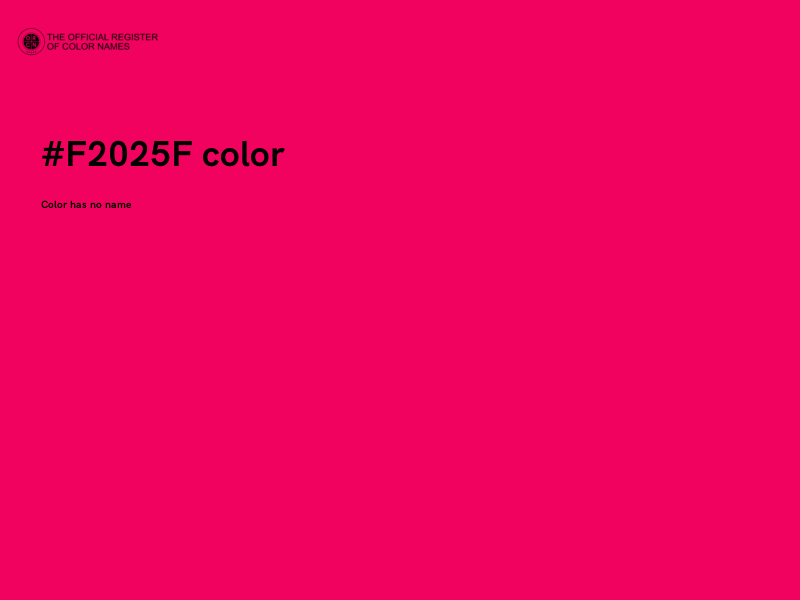 #F2025F color image