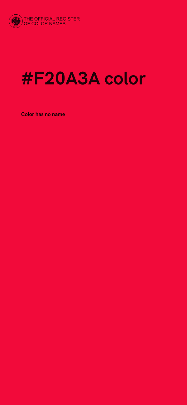 #F20A3A color image
