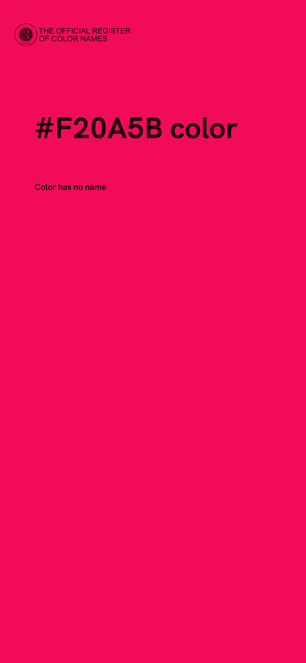 #F20A5B color image