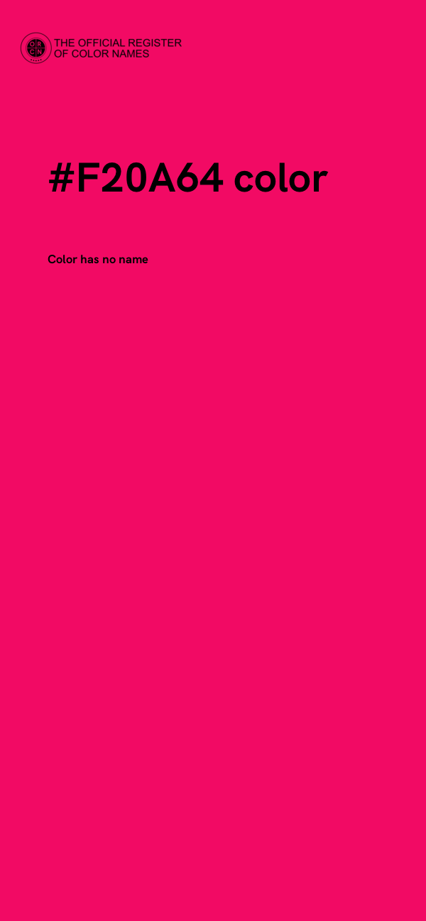 #F20A64 color image