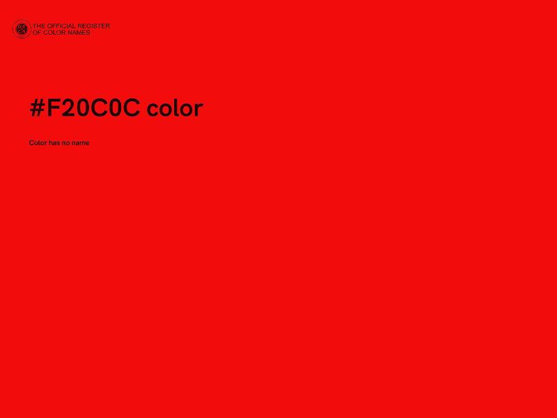 #F20C0C color image