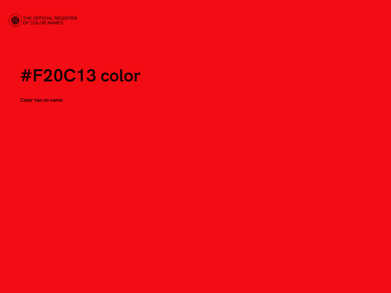 #F20C13 color image