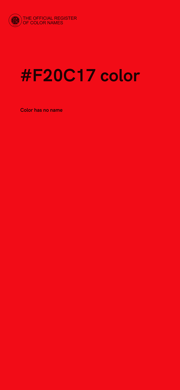 #F20C17 color image