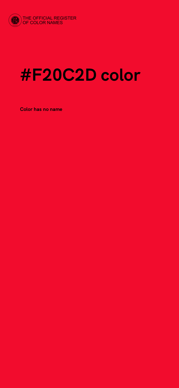 #F20C2D color image