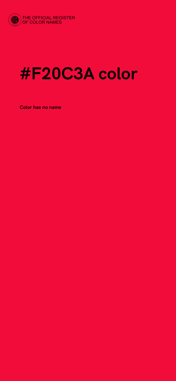#F20C3A color image