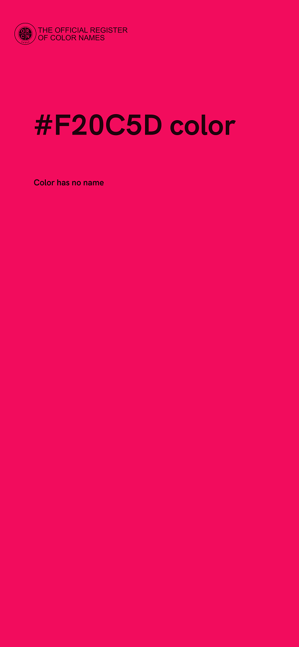 #F20C5D color image