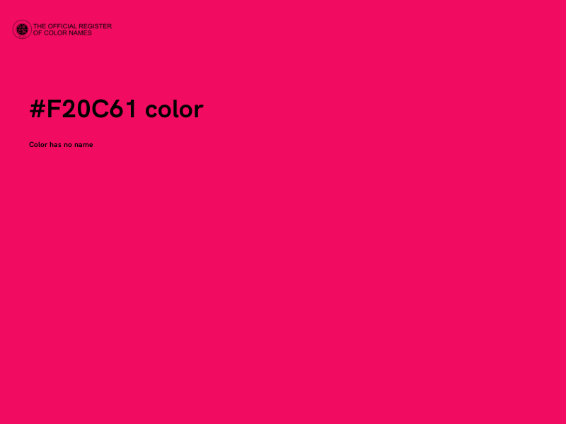 #F20C61 color image