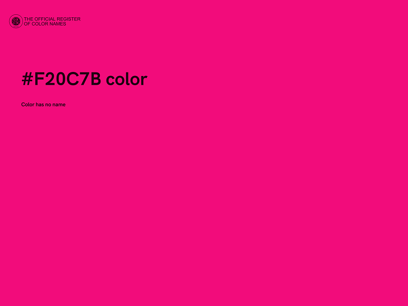 #F20C7B color image