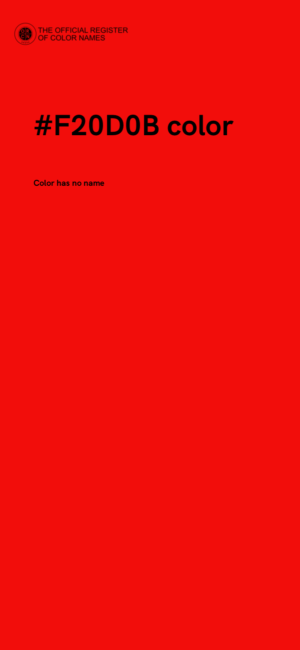 #F20D0B color image