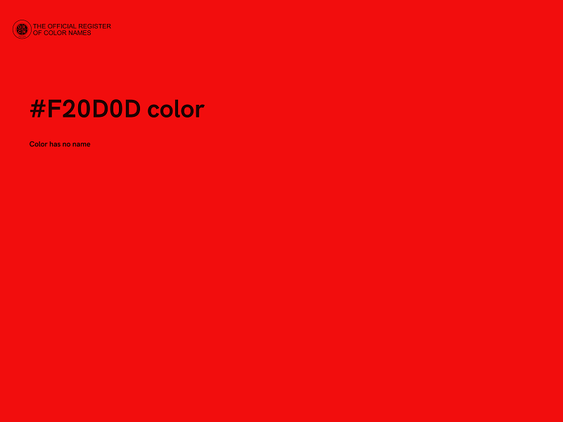 #F20D0D color image