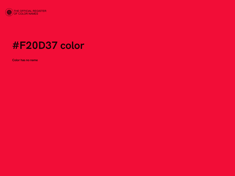 #F20D37 color image