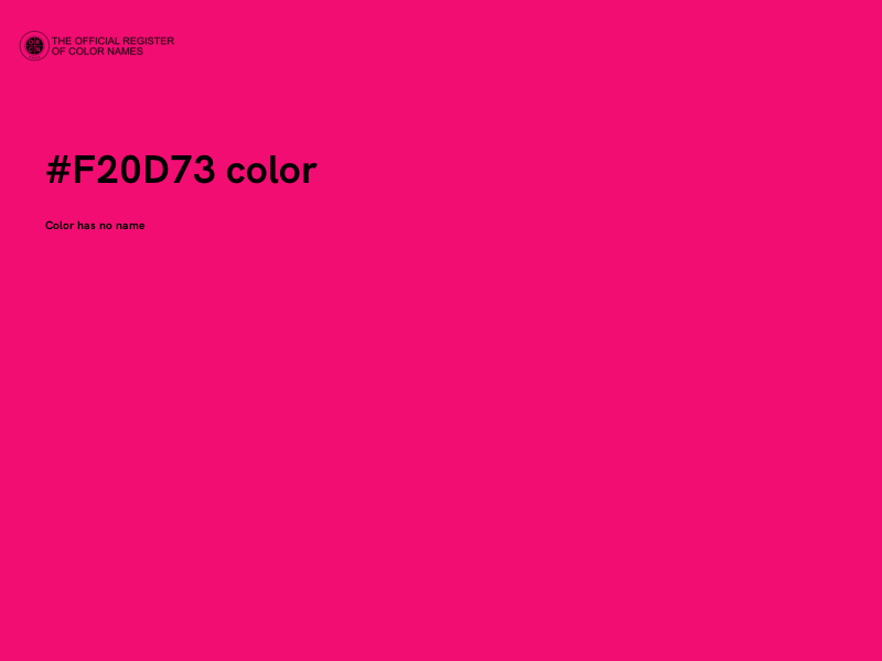 #F20D73 color image