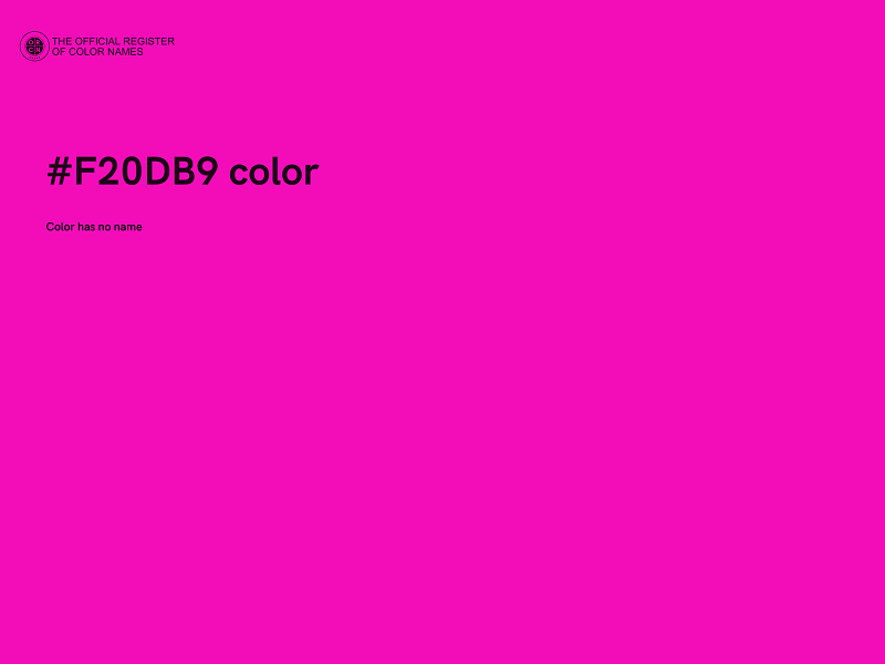 #F20DB9 color image