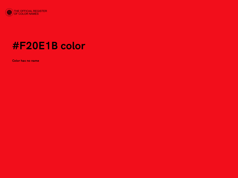 #F20E1B color image
