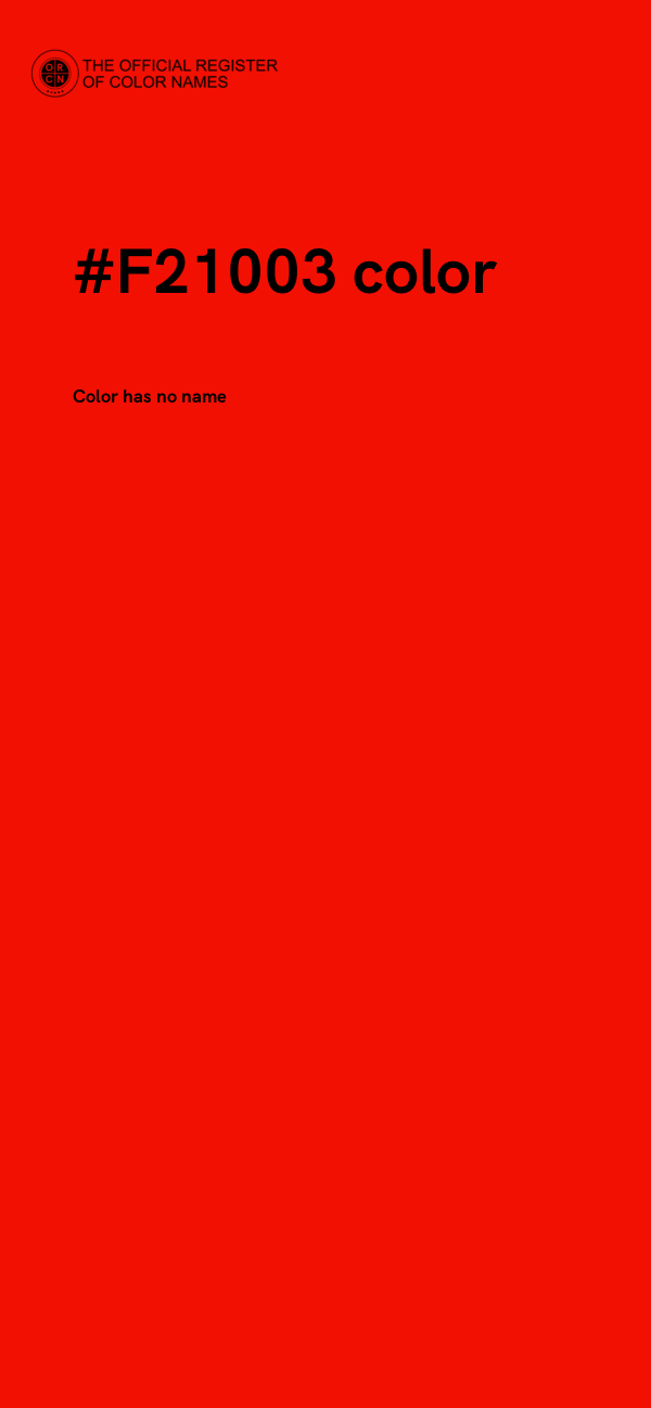 #F21003 color image